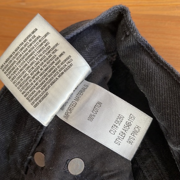 Agolde 90’s Pinch Waist High Rise Straight Jeans Size 25 Black - Picture 11 of 11